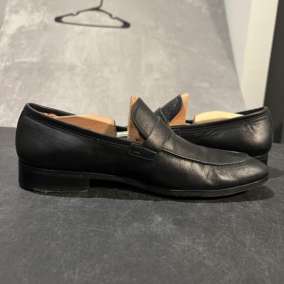 Magnanni Lino Dress Shoes Mens 10 Black Leather Bit Loafers Slip On Formal main image 4